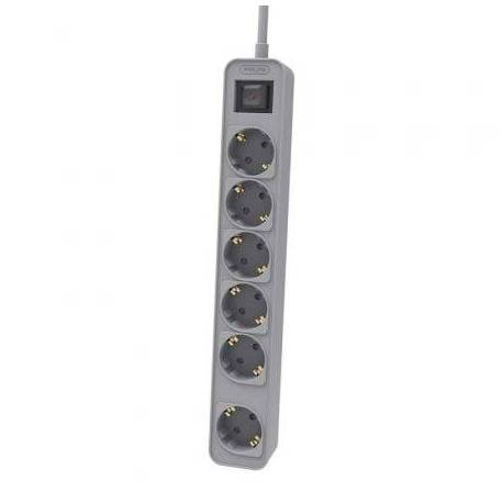REGLETA CON INTERRUPTOR PHILIPS CHP2164G/10/ 6 TOMAS DE CORRIENTE/ CABLE 1.5M/ GRIS