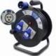 REGLETA ENROLLABLE PHASAK BN 3475/ 2 ENCHUFE INDUSTRIAL 2P+TT/ CABLE 25M/ NEGRO Y AZUL