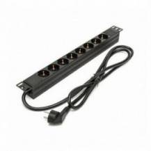 REGLETA PHASAK BNS 3518/ 8 TOMAS DE CORRIENTE/ CABLE 1.5M/ NEGRO