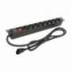 REGLETA CON INTERRUPTOR PHASAK BNS 3535/ 8 TOMAS DE CORRIENTE/ CABLE 2M/ NEGRO