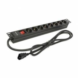 REGLETA CON INTERRUPTOR PHASAK BNS 3535/ 8 TOMAS DE CORRIENTE/ CABLE 2M/ NEGRO