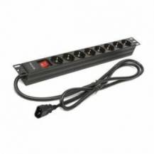REGLETA CON INTERRUPTOR PHASAK BNS 3535/ 8 TOMAS DE CORRIENTE/ CABLE 2M/ NEGRO