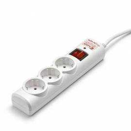 REGLETA CON INTERRUPTOR SALICRU SPS SAFE 3/ 3 TOMAS DE CORRIENTE/ CABLE 1.5M/ BLANCA