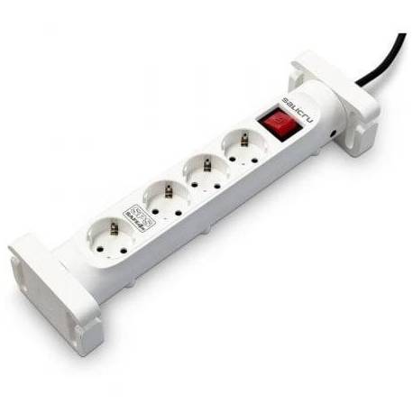 REGLETA CON INTERRUPTOR SALICRU SAFE 4S/ 4 TOMAS DE CORRIENTE/ CABLE 1.4M/ BLANCA