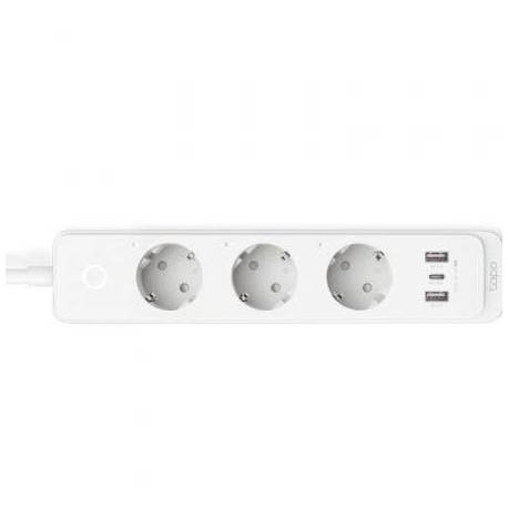 REGLETA INTELIGENTE TP-LINK TAPO P300/ 3 TOMAS DE CORRIENTE/ 2 USB TIPO-A/ 1 USB TIPO-C/ WIFI/ BLANCA