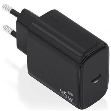 CARGADOR DE PARED GAN AISENS A110-0970/ 1XUSB TIPO-C/ 45W/ NEGRO
