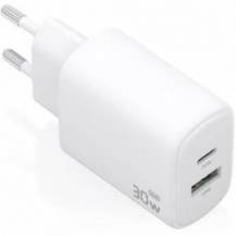 CARGADOR DE PARED GAN AISENS A110-0977/ 1XUSB TIPO-C/ 1XUSB/ 30W/ BLANCO