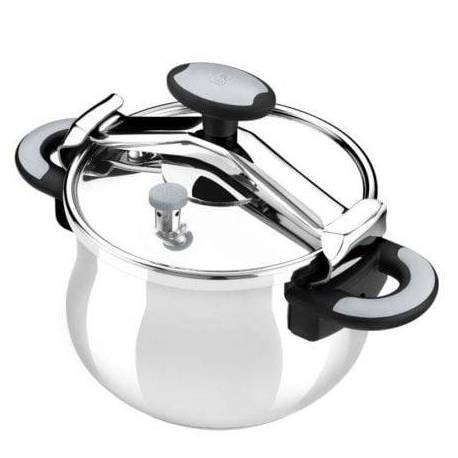 OLLA A PRESIÓN BRA NEW STAR A185501/ Ø22CM/ 4.5L/ ACERO INOXIDABLE/ APTA PARA INDUCCIÓN