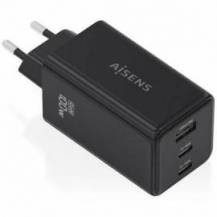 CARGADOR DE PARED GAN AISENS ASCH-100W3P052-BK/ 2XUSB TIPO-C/ 1XUSB/ 100W