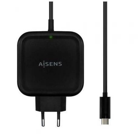 CARGADOR DE PARED AISENS ASCH-1PD65WL-BK/ 1XUSB TIPO-C/ 65W