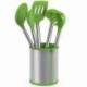 SET 5 UTENSILIOS BRA PRIOR A197011/ BOTE PORTA UTENSILIOS/ ESPÁTULA/ CUCHARA/ PASTA/ CAZO/ ESPUMADERA/ CUCHARÓN