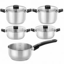 PACK BATERÍA DE COCINA ELITE MONIX M240002/ CAZO Ø14CM/ OLLAS Ø20 - 24CM/ CACEROLAS Ø20 - 24CM/ ACERO INOXIDABLE/ APTA PARA