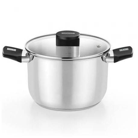 OLLA ELITE INOX M240222/ 22CM/ 5L/ ACERO INOXIDABLE/ APTA PARA INDUCCIÓN