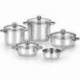 PACK BATERÍA DE COCINA MONIX OPTIMA2 M450001/ CAZO Ø16CM/ OLLAS Ø20 - 24CM/ CACEROLAS Ø20 - 24CM/ ACERO INOXIDABLE/ APTA PARA