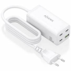 CARGADOR SOBREMESA GAN AISENS ASCH-100W4P053-W/ 3XUSB TIPO-C/ 1XUSB/ 100W