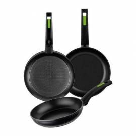 PACK 3 SARTENES MONIX GREEN M481241/ Ø18CM/ Ø22CM/ Ø26CM/ ALUMINIO FORJADO