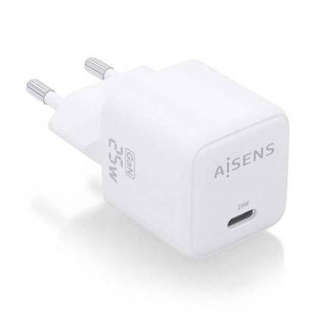 CARGADOR DE PARED GAN AISENS ASCH-25W1P012-W/ 1XUSB TIPO-C/ 25W