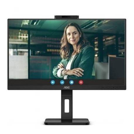 MONITOR PROFESIONAL AOC 24P3QW 23.8'/ FULL HD/ WEBCAM/ MULTIMEDIA/ REGULABLE EN ALTURA/ NEGRO