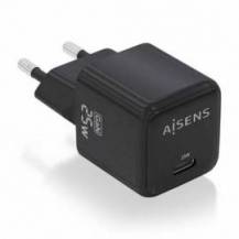 CARGADOR DE PARED GAN AISENS ASCH-25W1P013-BK/ 1XUSB TIPO-C/ 25W
