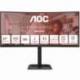 MONITOR PROFESIONAL ULTRAPARONÁMICO CURVO AOC CU34E4CV 34'/ WQHD/ MULTIMEDIA/ REGULABLE EN ALTURA/ NEGRO