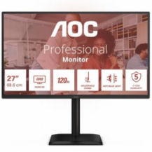 MONITOR PROFESIONAL AOC Q27E4CV 27'/ QHD/ MULTIMEDIA/ REGULABLE EN ALTURA/ NEGRO