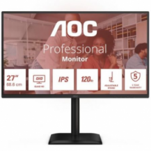 MONITOR PROFESIONAL AOC Q27E4U 27'/ QHD/ MULTIMEDIA/ REGULABLE EN ALTURA/ NEGRO