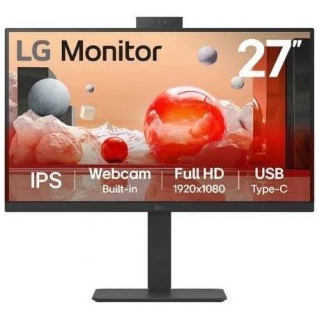 MONITOR PROFESIONAL LG 27BA850-B 27'/ FULL HD/ WEBCAM/ MULTIMEDIA/ REGULABLE EN ALTURA/ NEGRO