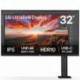 MONITOR PROFESIONAL LG ULTRAFINE DISPLAY 32UN880K-B 31.5'/ 4K/ MULTIMEDIA/ REGULABLE EN ALTURA/ NEGRO