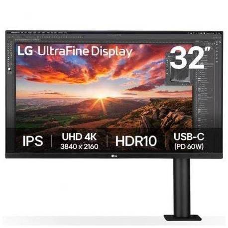 MONITOR PROFESIONAL LG ULTRAFINE DISPLAY 32UN880K-B 31.5'/ 4K/ MULTIMEDIA/ REGULABLE EN ALTURA/ NEGRO