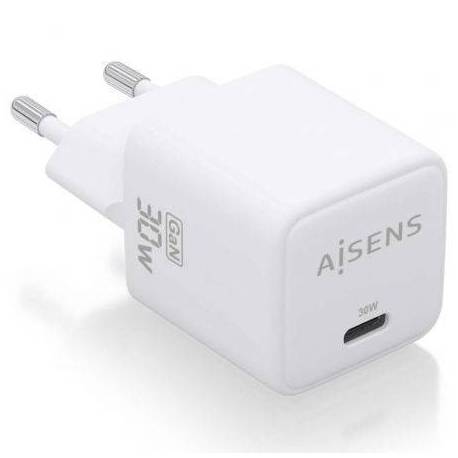 CARGADOR DE PARED GAN AISENS ASCH-30W1P035-W/ 1XUSB TIPO-C/ 30W