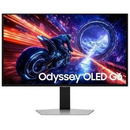 MONITOR GAMING SAMSUNG ODYSSEY OLED G6 G60SF S27FG602SU 27'/ QHD/ 0.03MS/ 500HZ/ QD-OLED/ REGULABLE EN ALTURA/ PLATA