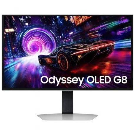 MONITOR GAMING SAMSUNG ODYSSEY OLED G8 G81SF S27FG812SU 27'/ 4K/ 0.03MS/ 240HZ/ QD-OLED/ MULTIMEDIA/ REGULABLE EN ALTURA/ PLATA