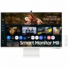 SMART MONITOR SAMSUNG M8 M80F S32FM801UU 32'/ 4K/ MULTIMEDIA/ REGULABLE EN ALTURA/ SMART TV/ WEBCAM/ BLANCO