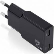 CARGADOR DE PARED GAN AISENS ASCH-30W2P049-BK/ 2XUSB TIPO-C/ 30W/ NEGRO
