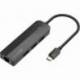 HUB USB TIPO-C VENTION TGOBB/ 3XUSB/ 1XRJ45/ 1X MICRO B PD