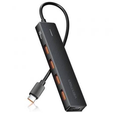 HUB USB 3.2 VENTION CHJBB/ 4XUSB/ 1XUSB TIPO-C