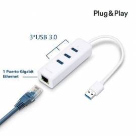 HUB USB 3.0 TP-LINK UE330/ 3XUSB/ 1XRJ45/ BLANCO