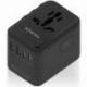 CARGADOR DE PARED UNIVERSAL GAN PARA VIAJE AISENS ASPS-2A2C08-BK/ TOMA DE CORRIENTE UNIVERSAL/ 2XUSB TIPO-C/ 2XUSB/ 25W