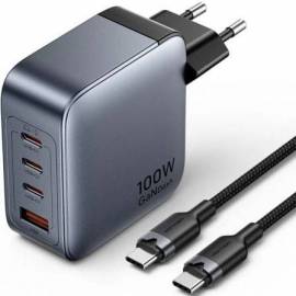 CARGADOR DE PARED GAN VENTION TZ-FETH0-EU/ 3XUSB TIPO-C/ 1XUSB/ 100W