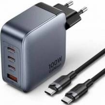 CARGADOR DE PARED GAN VENTION TZ-FETH0-EU/ 3XUSB TIPO-C/ 1XUSB/ 100W