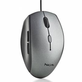 RATÓN ERGONÓMICO NGS MOTH GRAY/ HASTA 1600 DPI/ GRIS