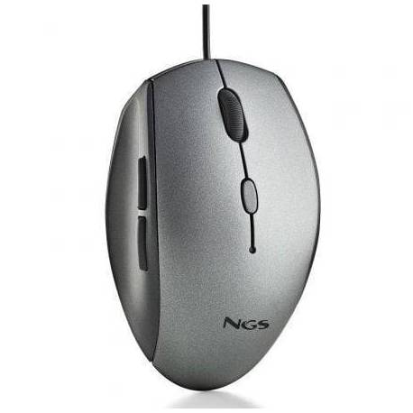 RATÓN ERGONÓMICO NGS MOTH GRAY/ HASTA 1600 DPI/ GRIS