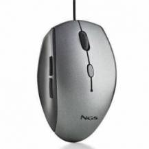 RATÓN ERGONÓMICO NGS MOTH GRAY/ HASTA 1600 DPI/ GRIS