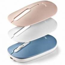 RATÓN INALÁMBRICO POR BLUETOOTH NGS SHELL-RB/ BATERÍA RECARGABLE/ HASTA 1600 DPI/ AZUL/ BLANCO/ ROSA