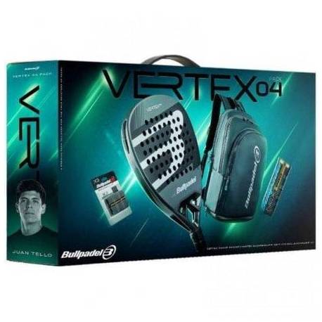 PACK PALA DE PÁDEL BULLPADEL VERTEX 04 COMFORT PRO LINE 2026/ INCLUYE 3 ACCESORIOS