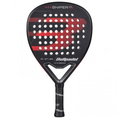 PALA DE PÁDEL BULLPADEL SNIPER 2.0 POWER 2026/ NEGRA Y ROJA