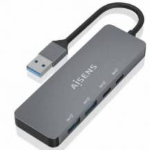 HUB USB 3.2 AISENS A106-0696/ 2XUSB/ 2XUSB TIPO-C/ GRIS