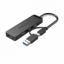 HUB USB 3.0 Y TIPO-C VENTION CHTBB/ 4XUSB/ USB TIPO-C PD