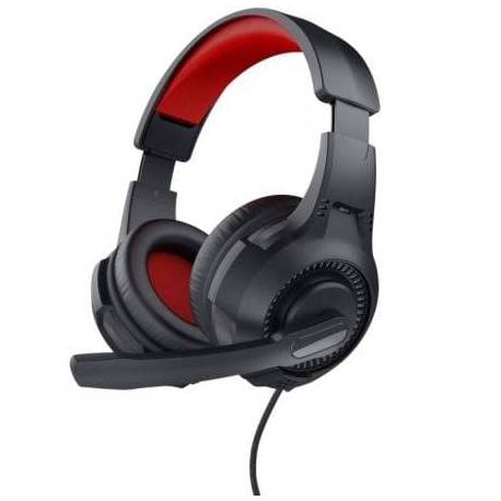 AURICULARES GAMING CON MICRÓFONO TRUST GAMING 24785/ JACK 3.5/ ROJOS Y NEGROS
