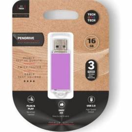 PENDRIVE 16GB TECH ONE TECH BASIC USB 2.0/ PURPURA CLARO